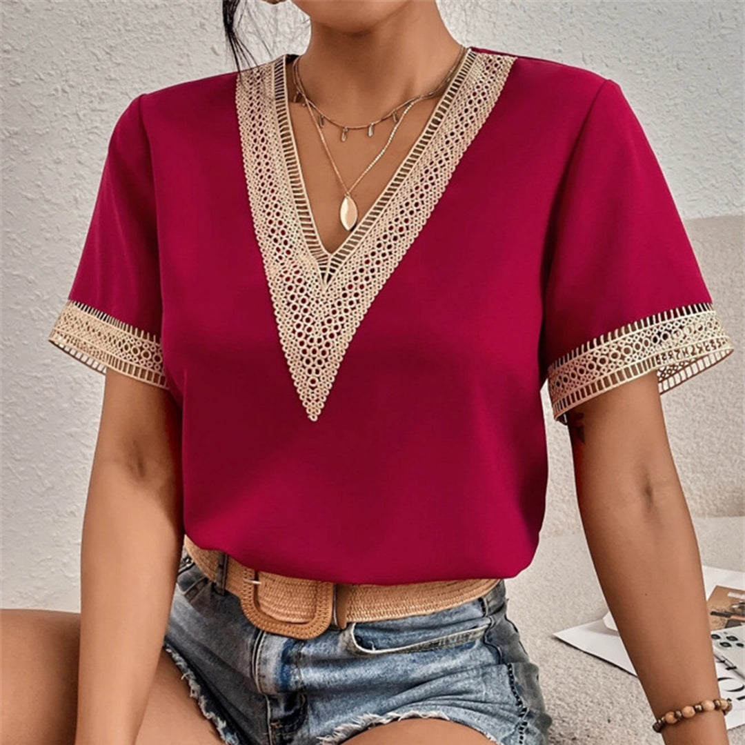 Emily | Women's Casual Short Sleeve Blouse, Everyday Wear