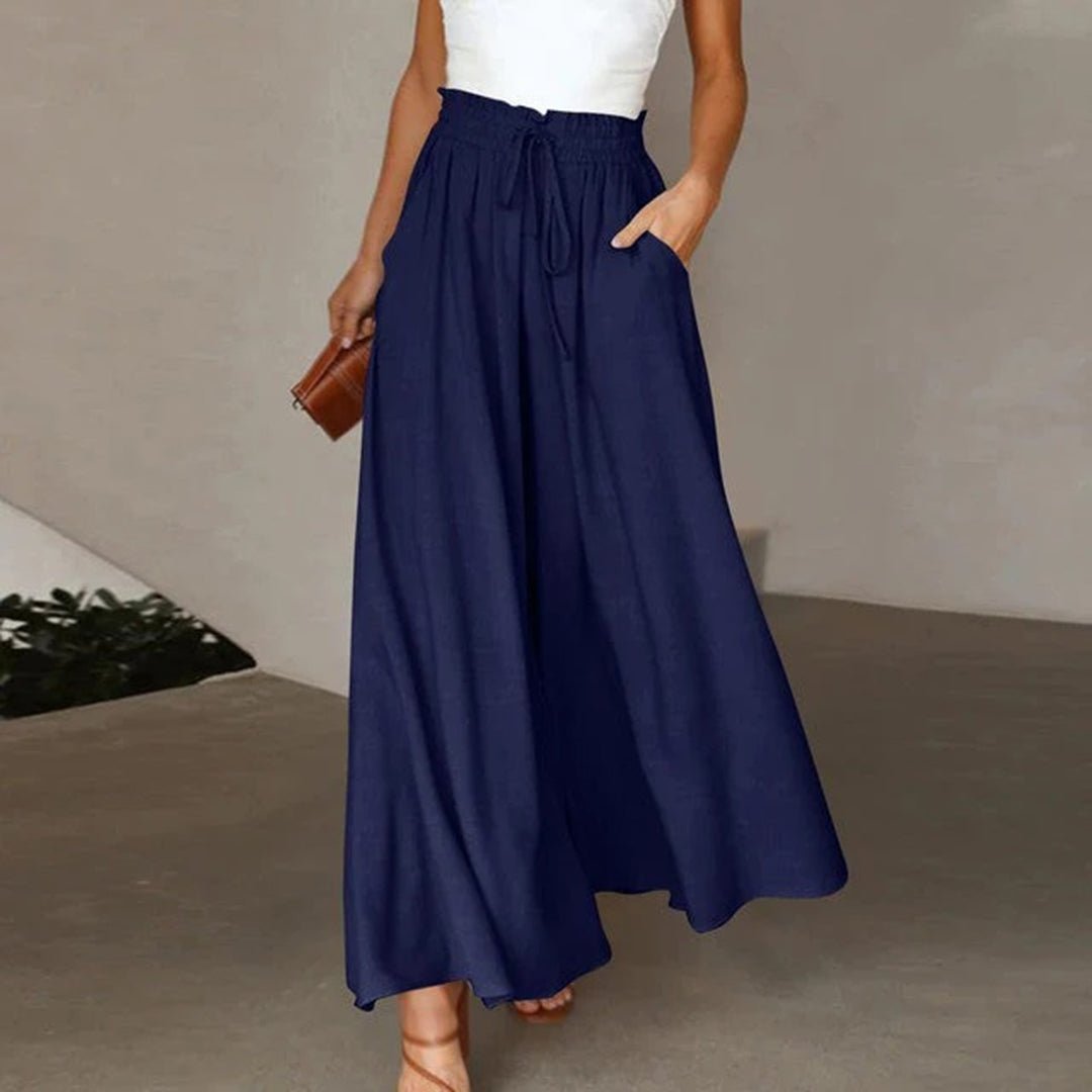 Linda | Women's High-Waisted Wide Leg Palazzo Pants, Casual