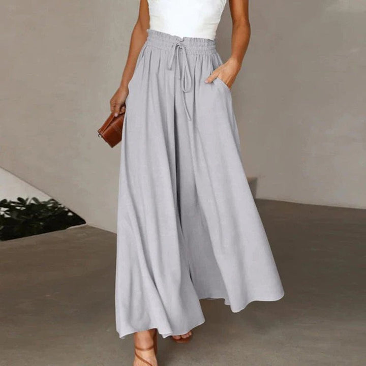 Linda | Women's High-Waisted Wide Leg Palazzo Pants, Casual