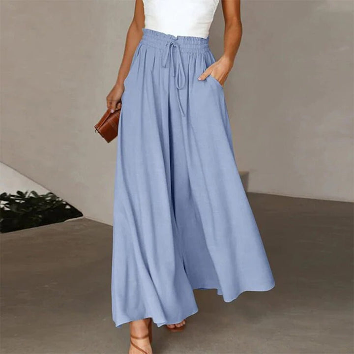Linda | Women's High-Waisted Wide Leg Palazzo Pants, Casual