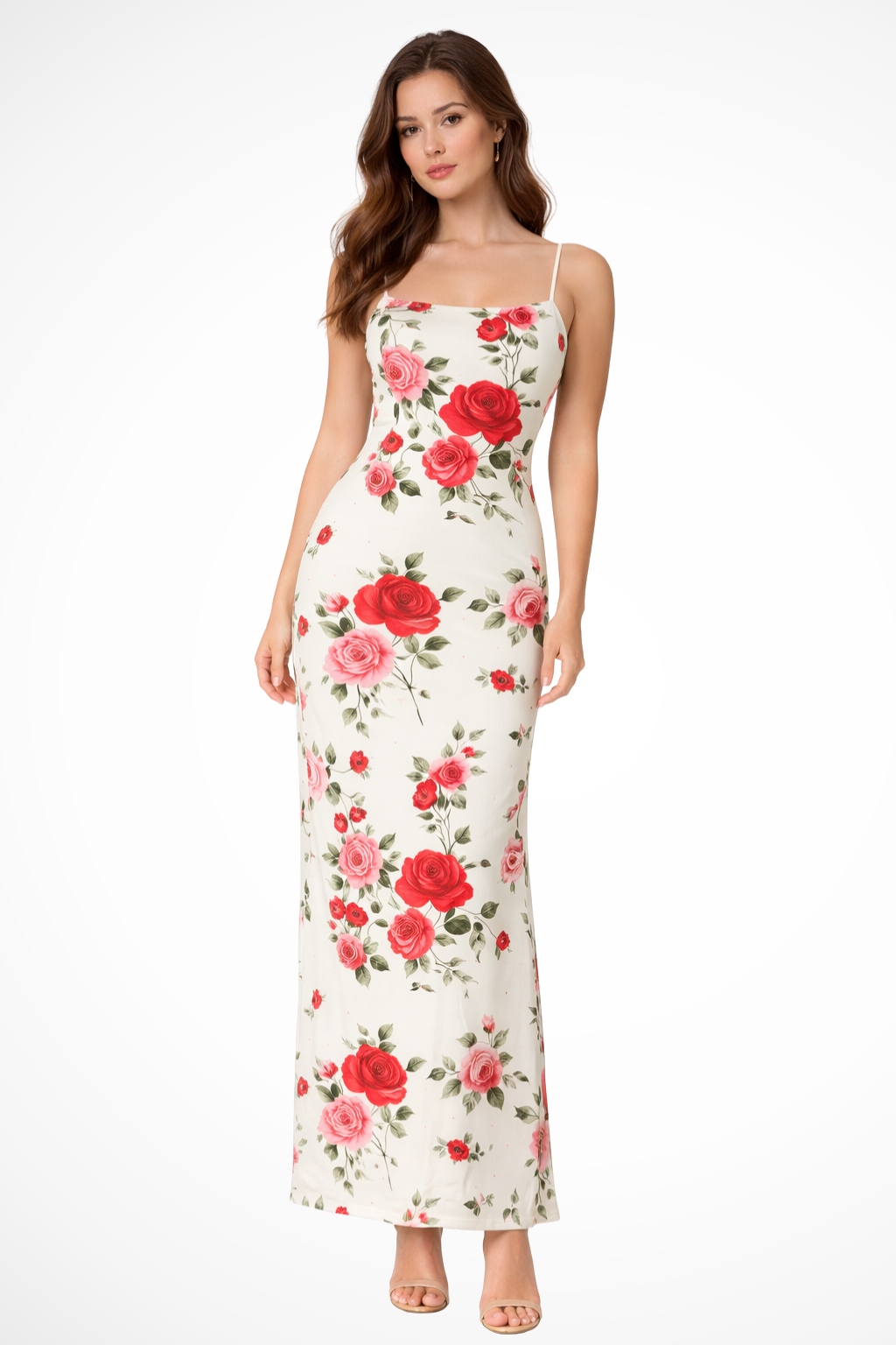 Women's Floral Chiffon Maxi Dress - Summer Wedding Guest