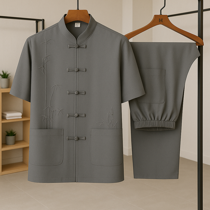 Men's Casual Knit Shirt and Pants Set - Everyday Wear