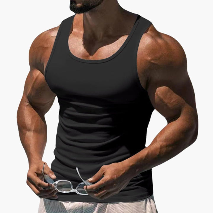 Men's Casual Athletic Breathable Knit Tank Top - Summer Workout