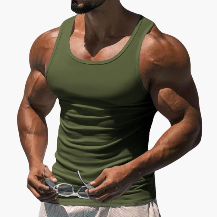 Men's Casual Athletic Breathable Knit Tank Top - Summer Workout