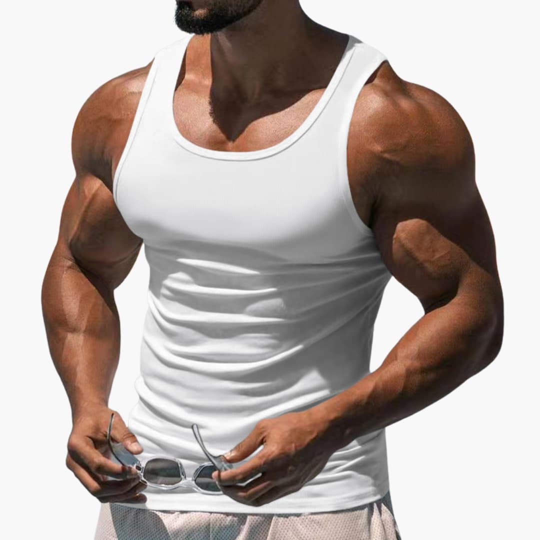 Men's Casual Athletic Breathable Knit Tank Top - Summer Workout
