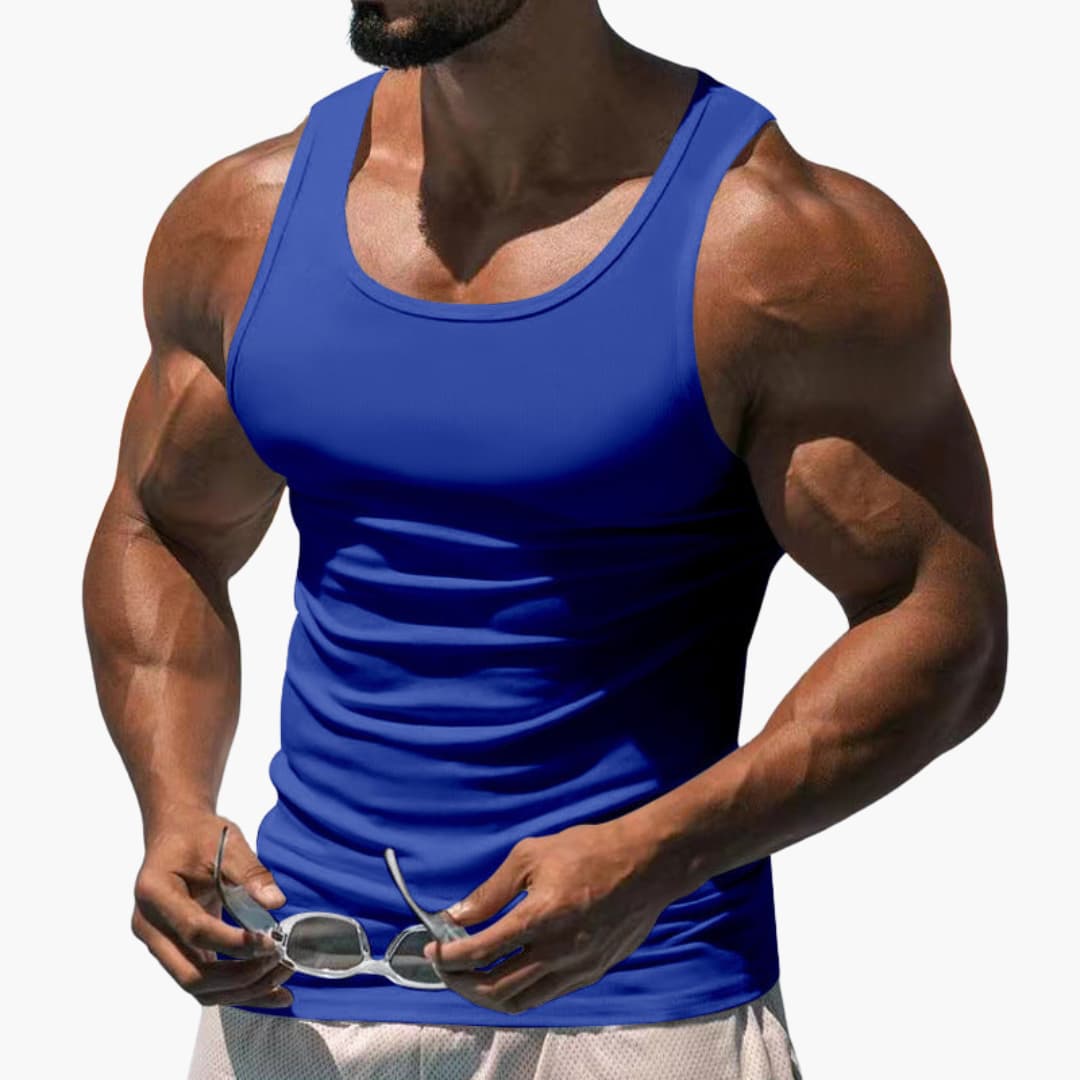 Men's Casual Athletic Breathable Knit Tank Top - Summer Workout