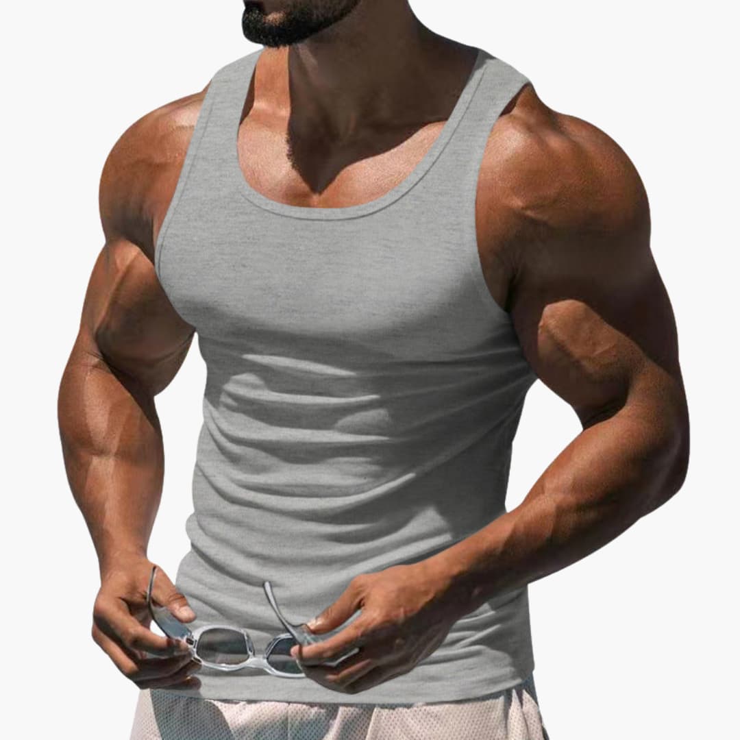 Men's Casual Athletic Breathable Knit Tank Top - Summer Workout