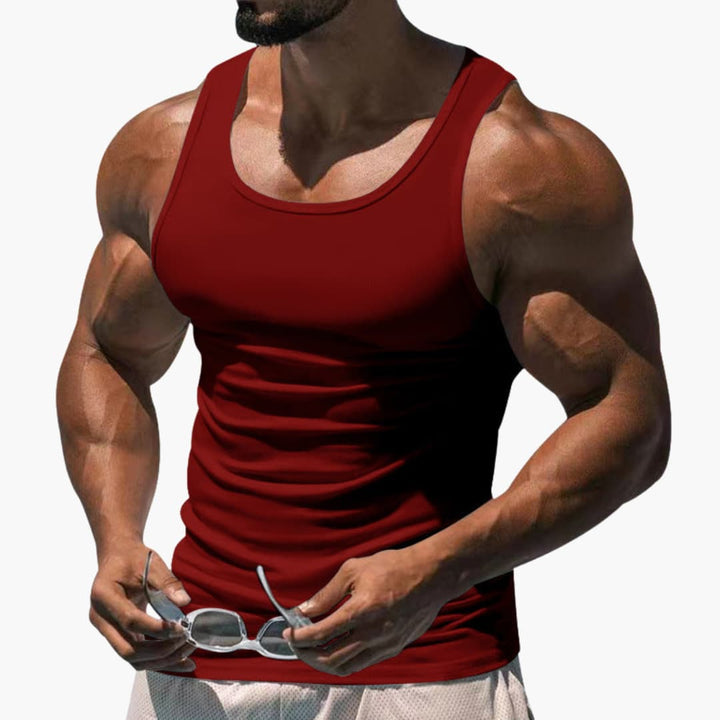 Men's Casual Athletic Breathable Knit Tank Top - Summer Workout