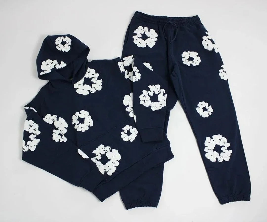 Denim Tears Printed Tracksuit Set for Men & Women – Casual Streetwear Outfit
