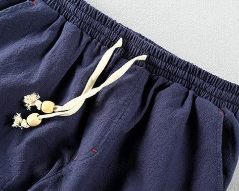 Men's Casual Lightweight Cotton Linen Blend Trousers - Summer Wear