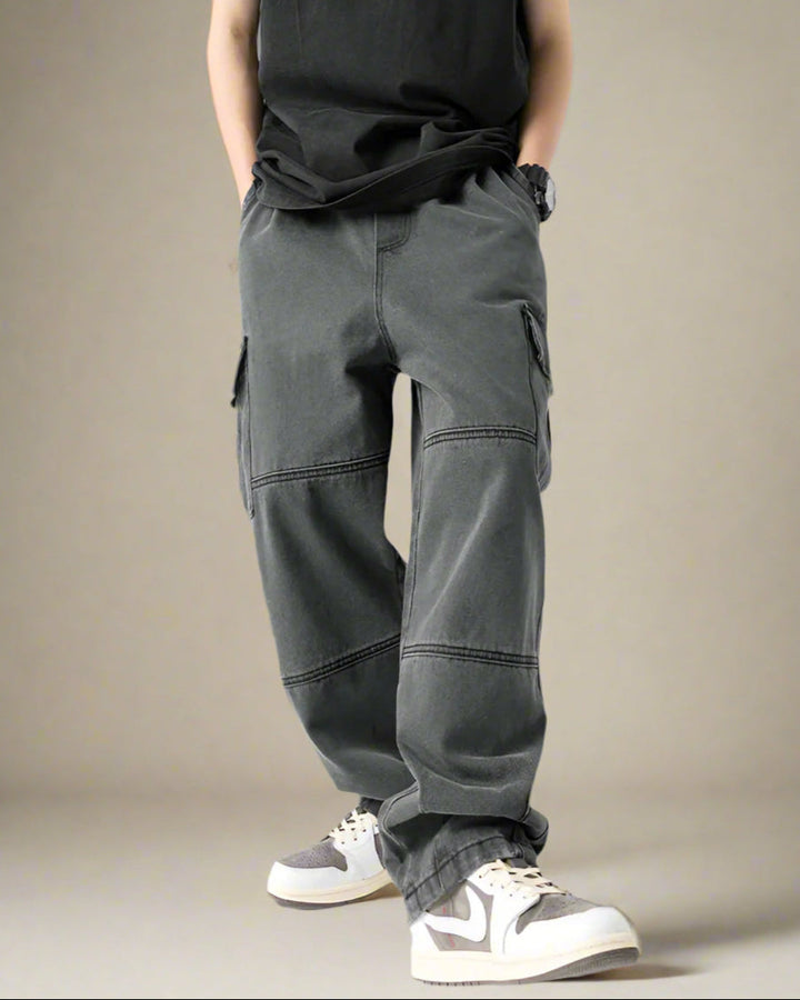Men's Casual Denim Cargo Jeans - Everyday Comfort