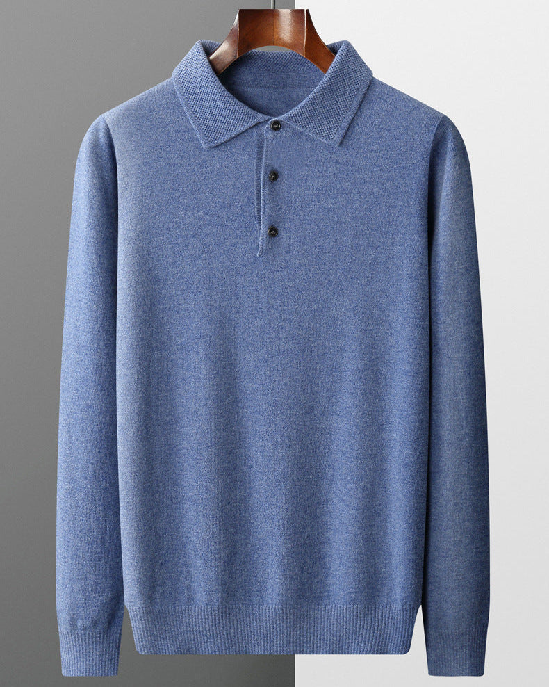 Men's Striped Knit Polo Shirt - Casual Summer
