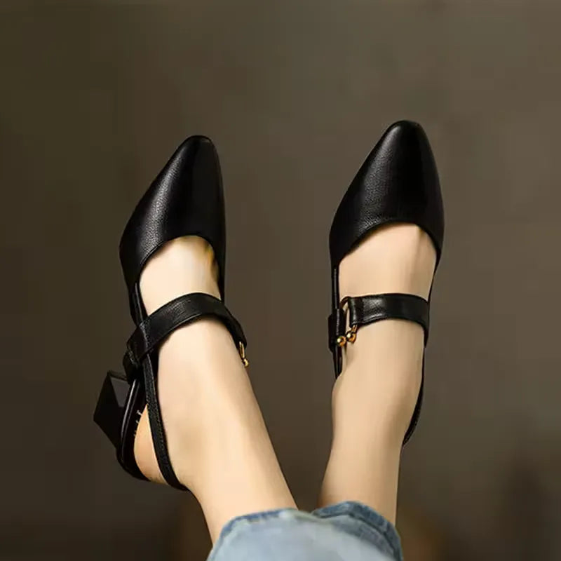 Women's Pointed Toe Slingback Shoes - Casual Summer
