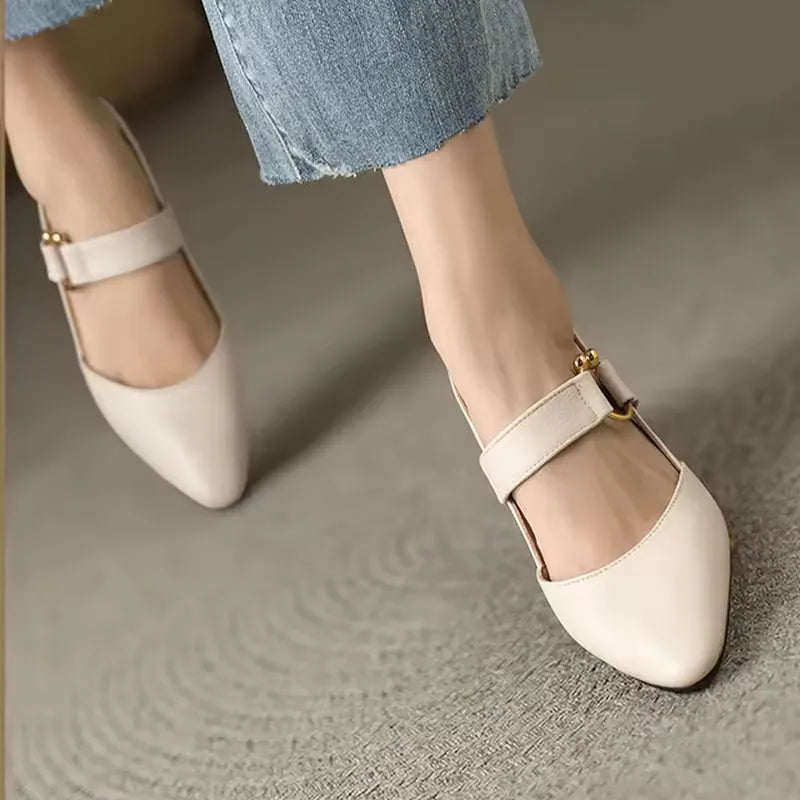 Women's Pointed Toe Slingback Shoes - Casual Summer