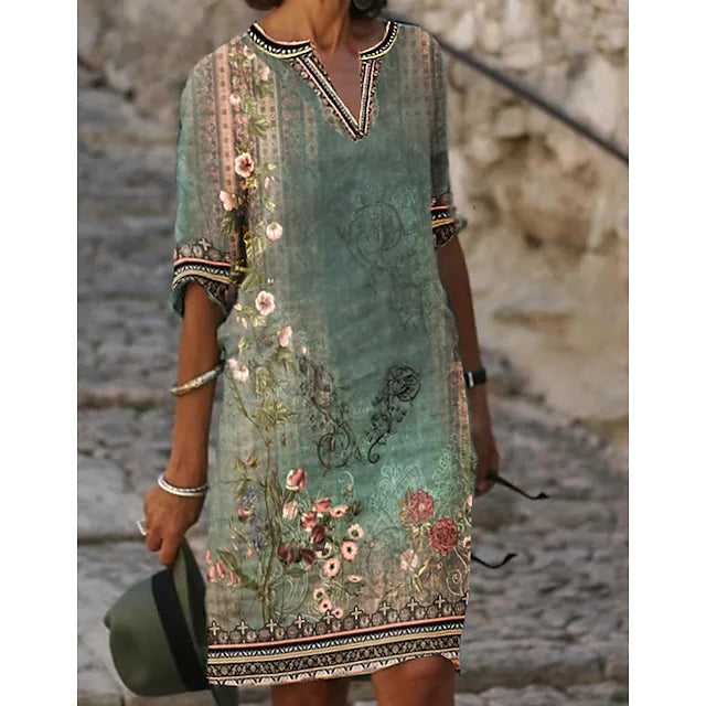 Luna | Women's Breathable Summer Midi Dress, Casual