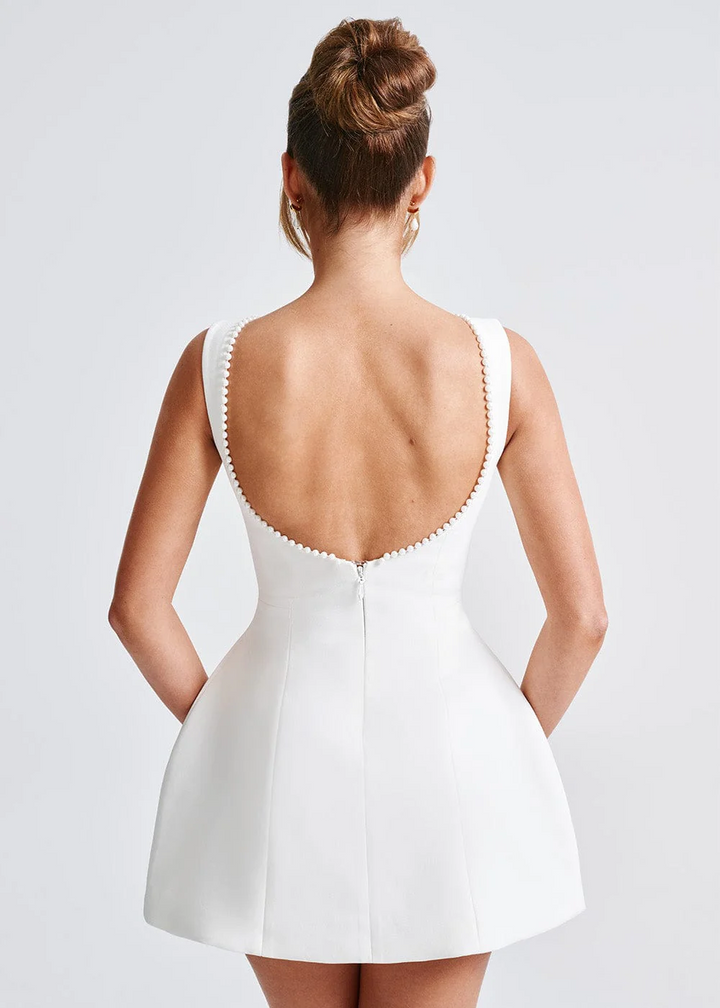 Emily | Women's Mini Dress with Pearl Detail, Evening