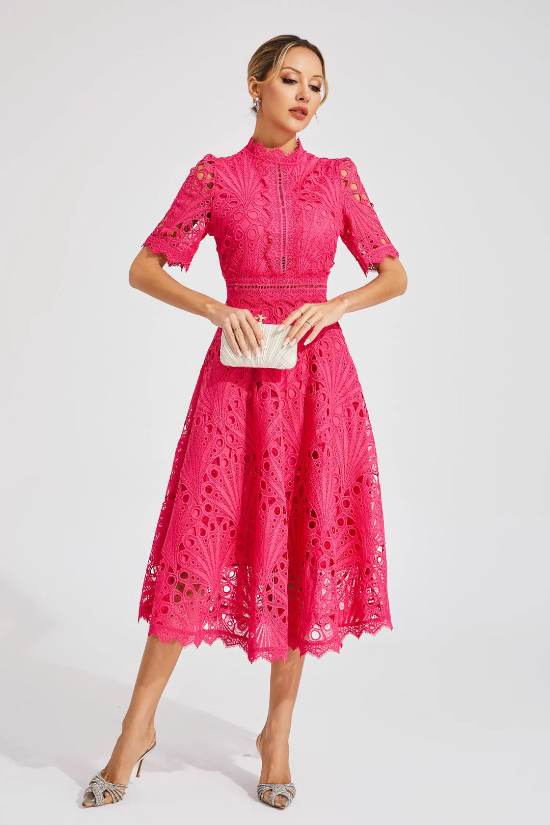 Sophia | Women's Lace Midi Dress, Formal