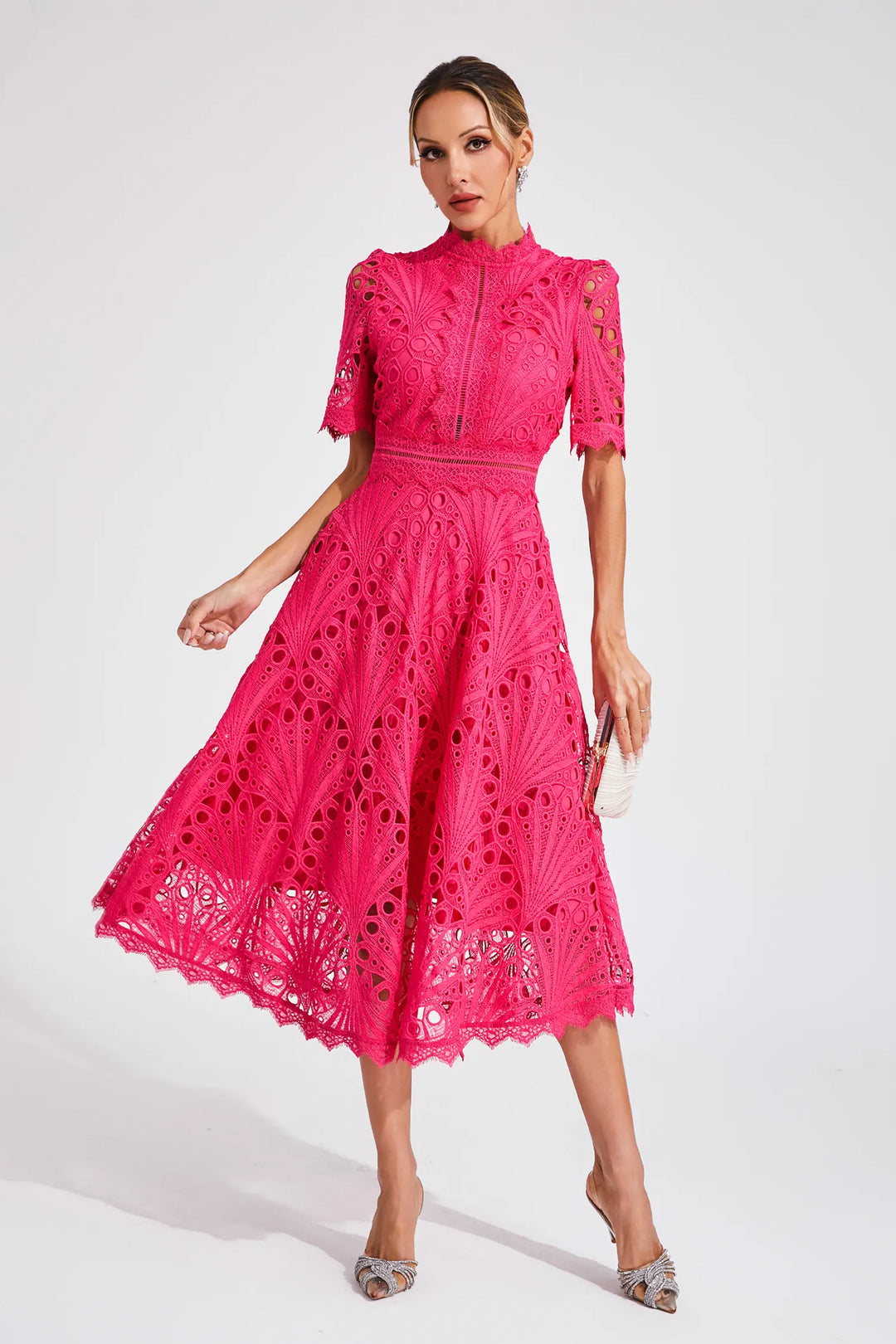 Sophia | Women's Lace Midi Dress, Formal