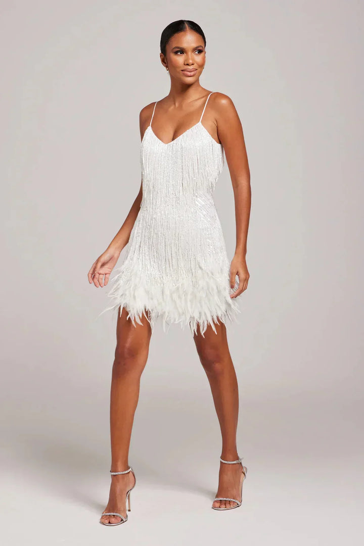 Women's Feather Fringe Mini Dress