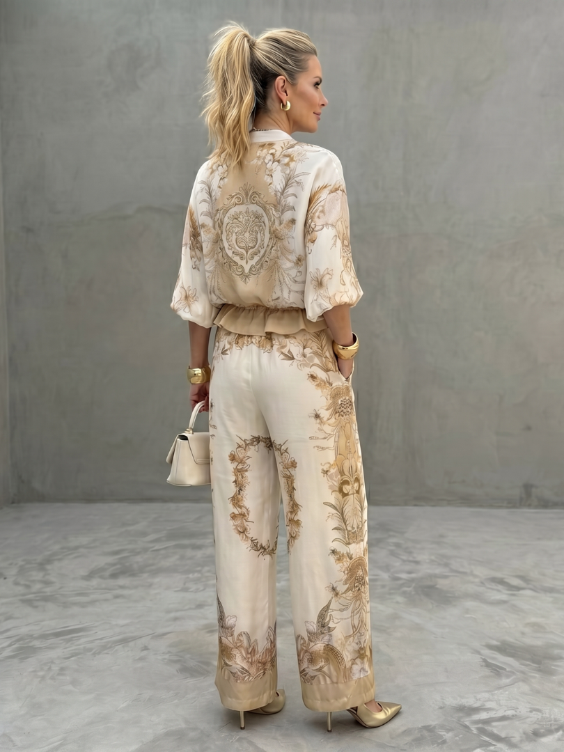 Ava | Women's Lightweight Blouse and Shorts Set, Summer