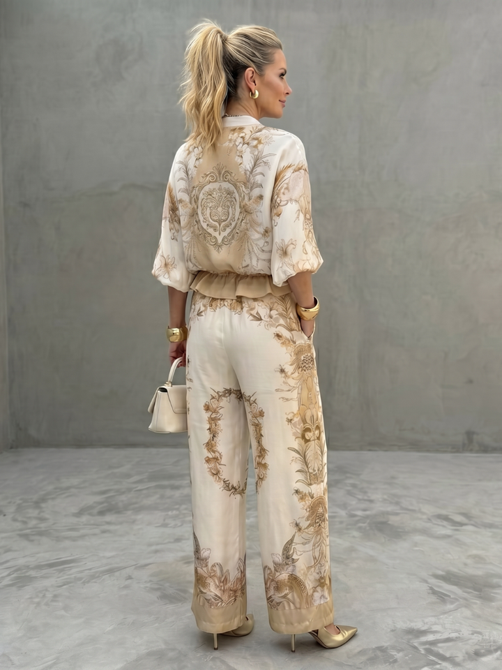 Ava | Women's Lightweight Blouse and Shorts Set, Summer