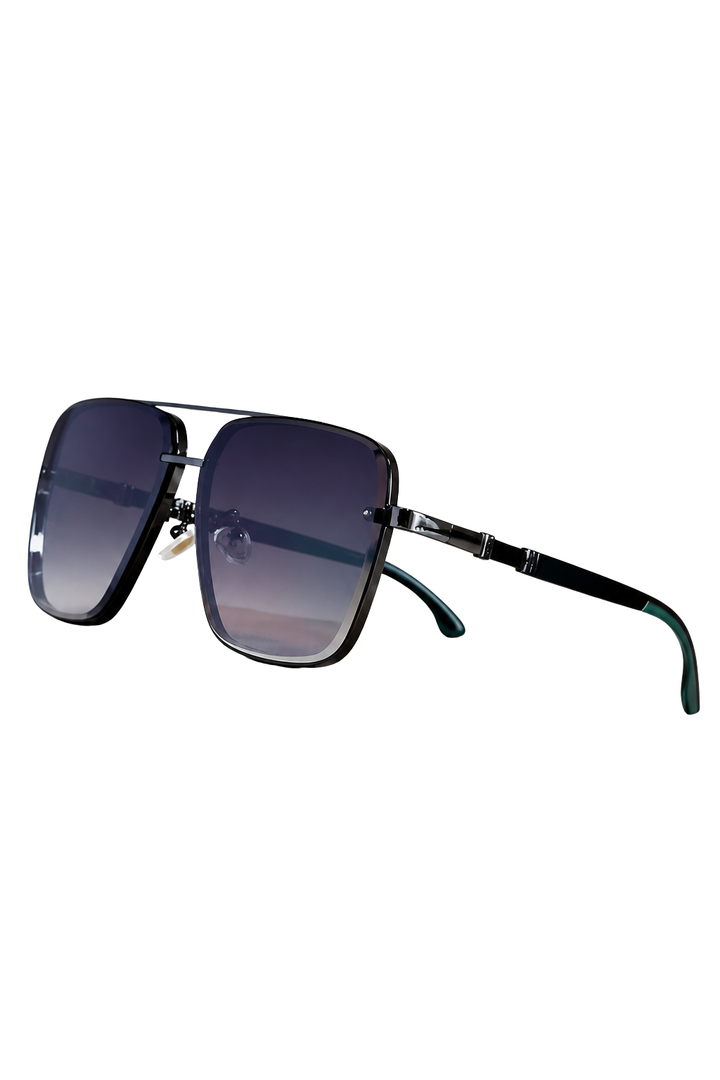 Men's Aviator Gold Metal Sunglasses - Gradient Lens