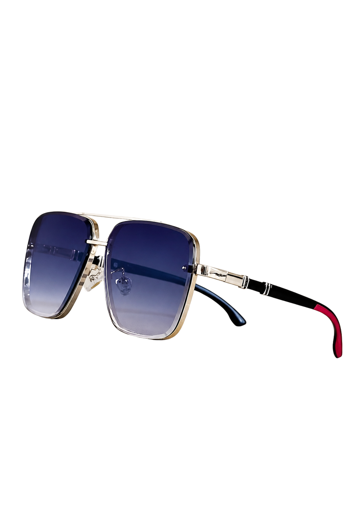 Men's Aviator Gold Metal Sunglasses - Gradient Lens