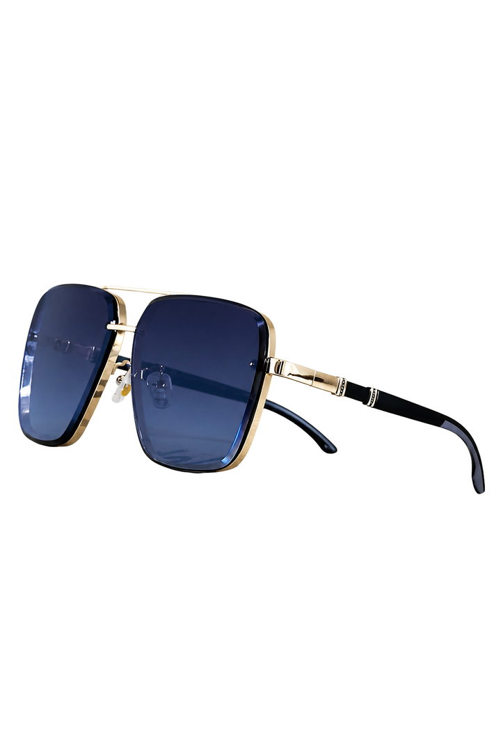 Men's Aviator Gold Metal Sunglasses - Gradient Lens