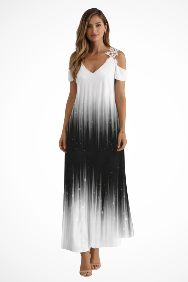 Women's Floral Chiffon Maxi Dress - Summer Casual