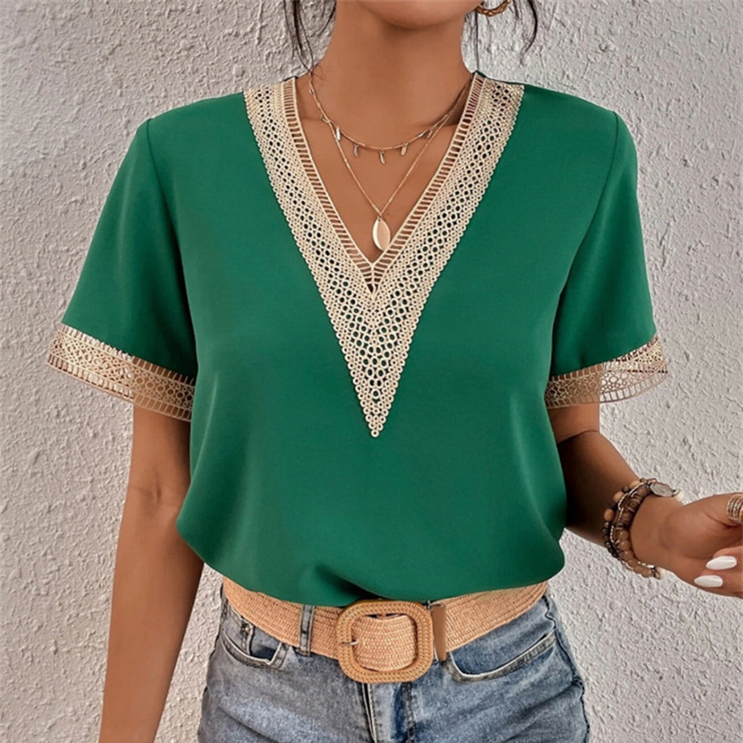 Emily | Women's Casual Short Sleeve Blouse, Everyday Wear