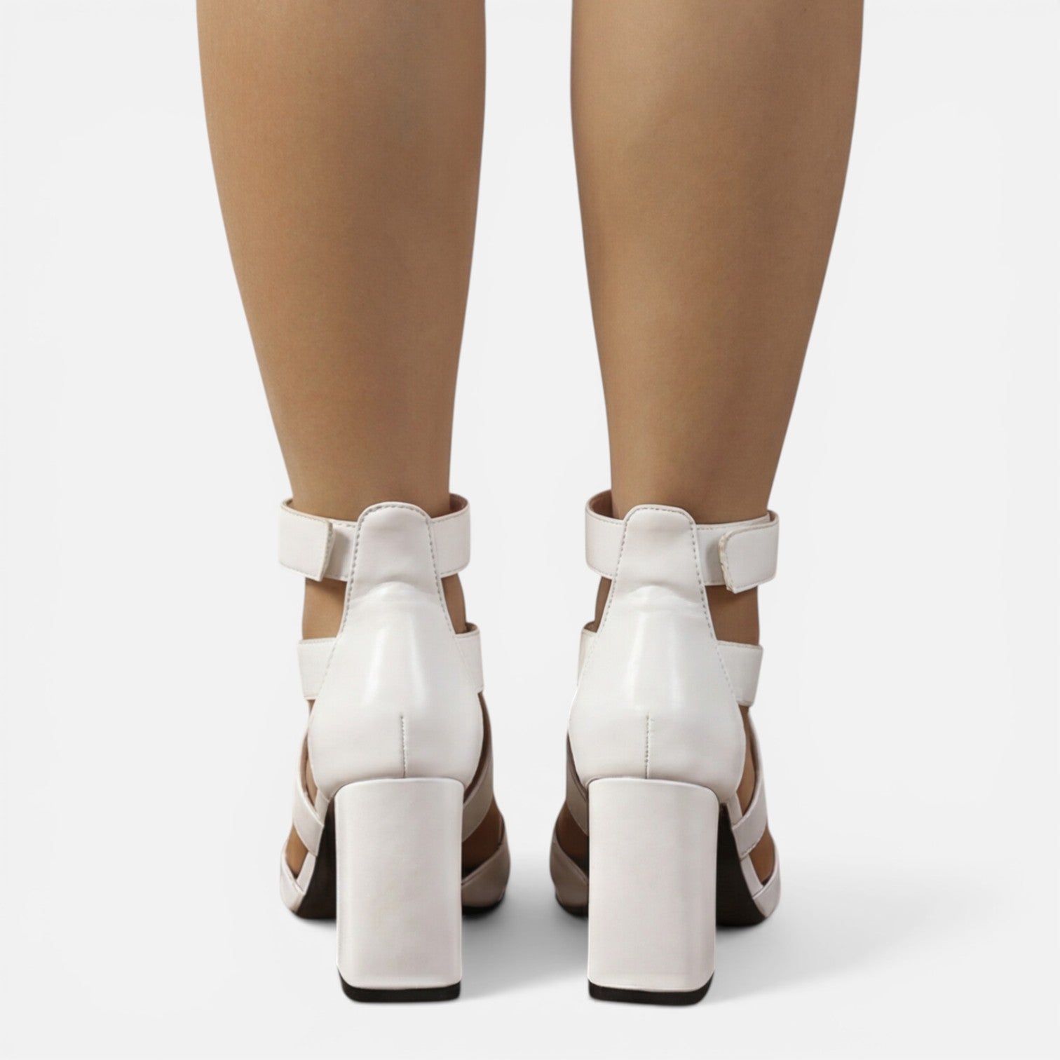 Women's Crossover Strap Block Heels - Summer Casual