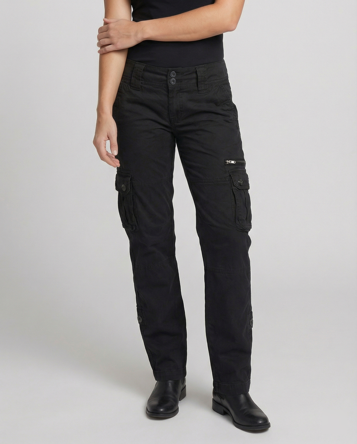 Taylor | Women's High-Waisted Utility Cargo Pants, Casual