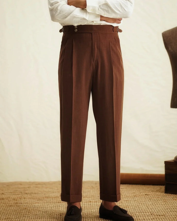 Women's High-Waisted Trousers - Tailored Fit