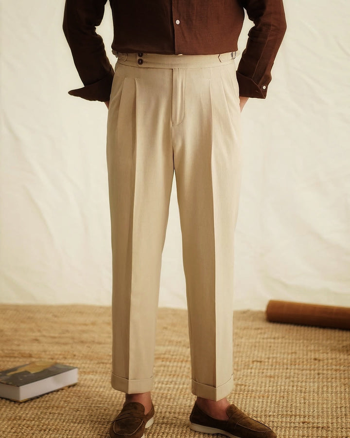 Women's High-Waisted Trousers - Tailored Fit