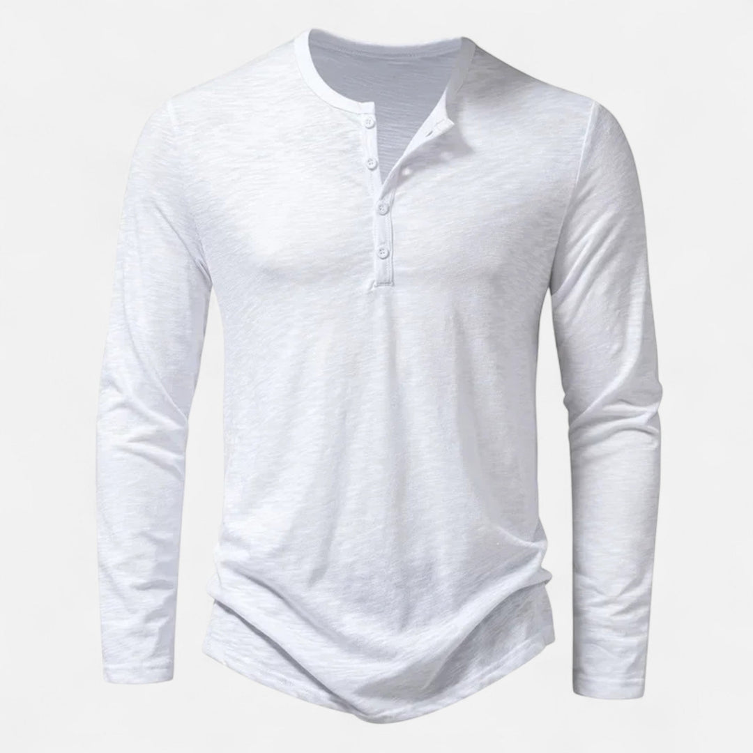 Men's Casual Cotton Long Sleeve T-Shirt - Everyday Comfort