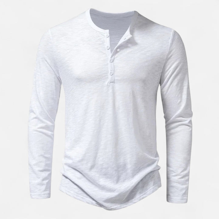 Men's Casual Cotton Long Sleeve T-Shirt - Everyday Comfort