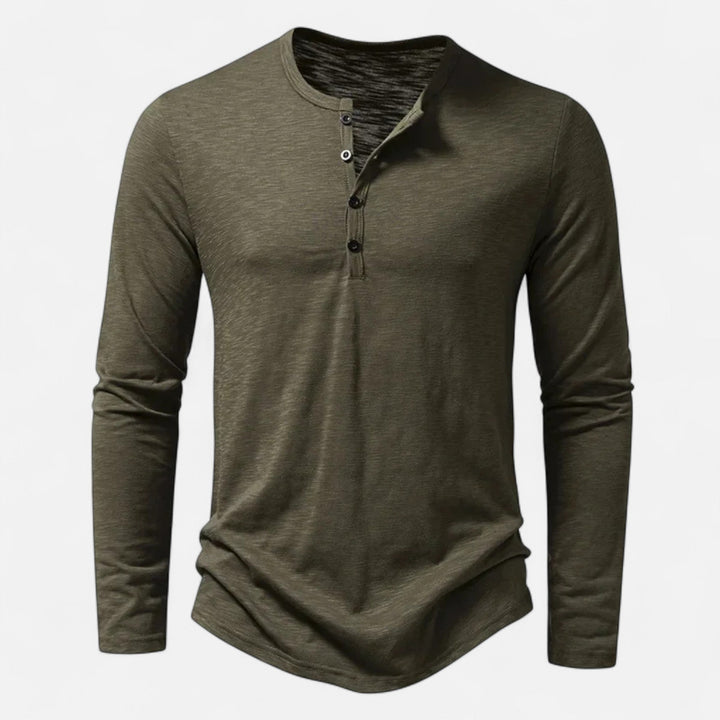 Men's Casual Cotton Long Sleeve T-Shirt - Everyday Comfort