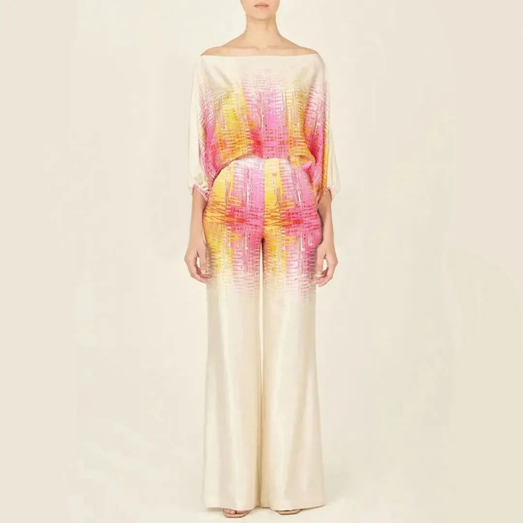 Julie | Women's Satin Two-Piece Set, Evening