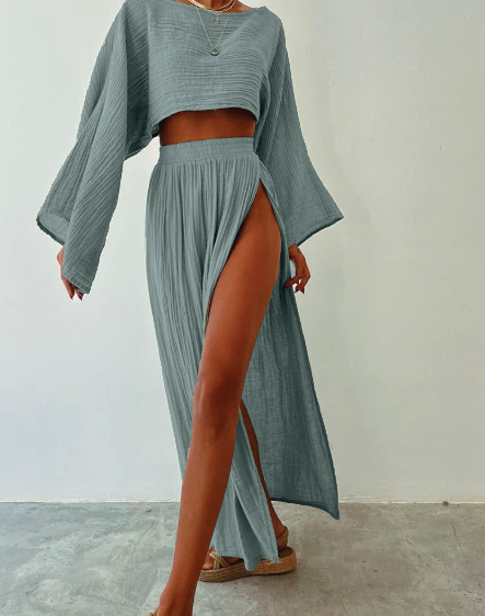 Sylvia | Women's Gauze Two-Piece Set, Casual