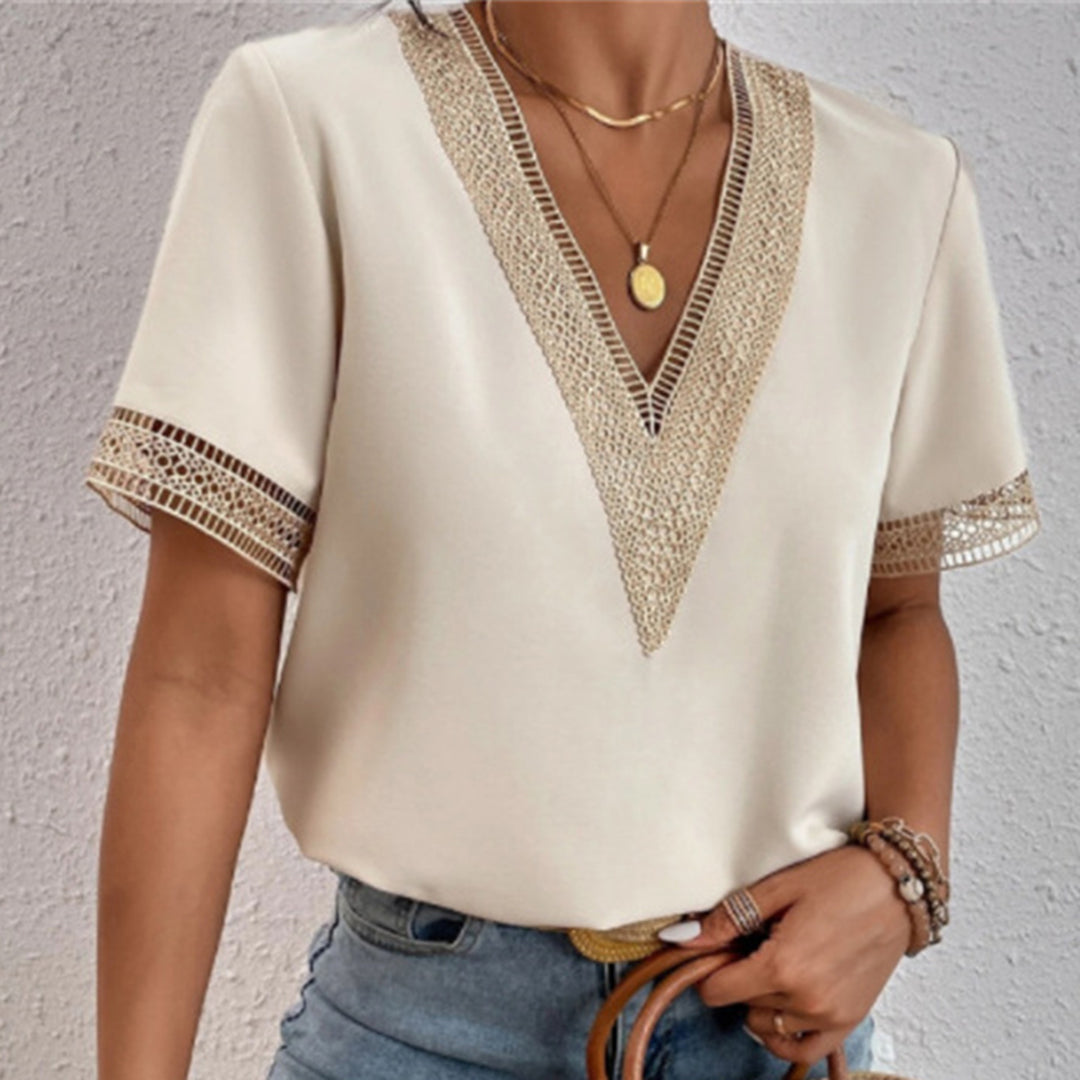 Emily | Women's Casual Short Sleeve Blouse, Everyday Wear
