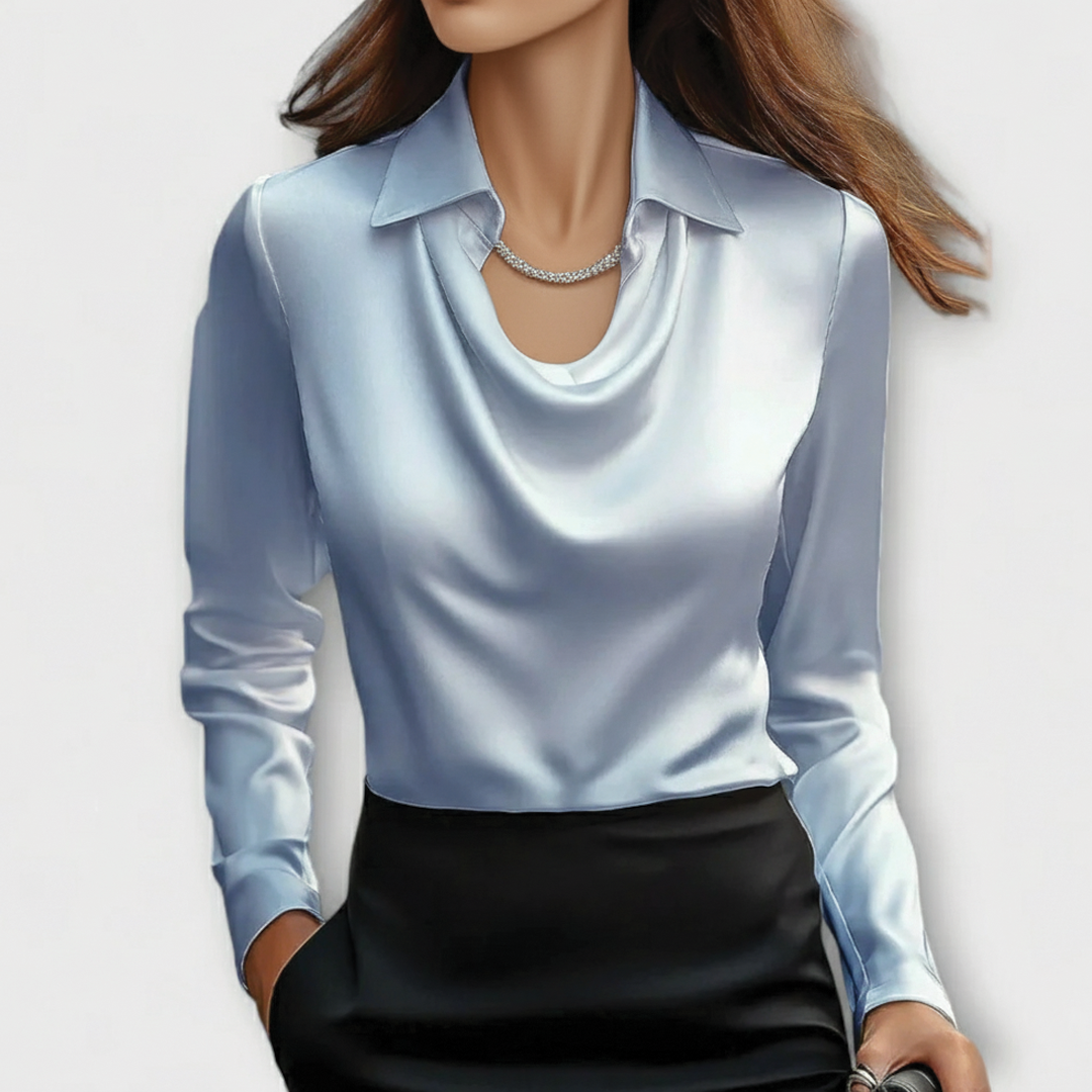 Scarlett | Women's Satin Blouse, Evening
