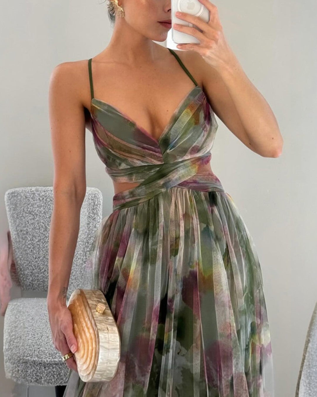 Flora | Women's Flowing Maxi Dress with Floral Pattern
