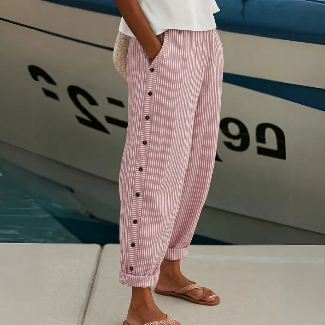Jillian | Women's High-Waisted Striped Pant, Casual