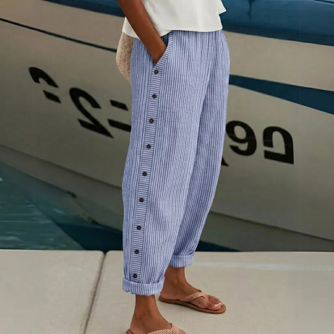Jillian | Women's High-Waisted Striped Pant, Casual