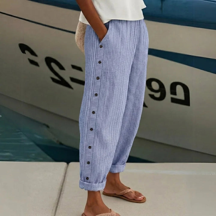 Jillian | Women's High-Waisted Striped Pant, Casual