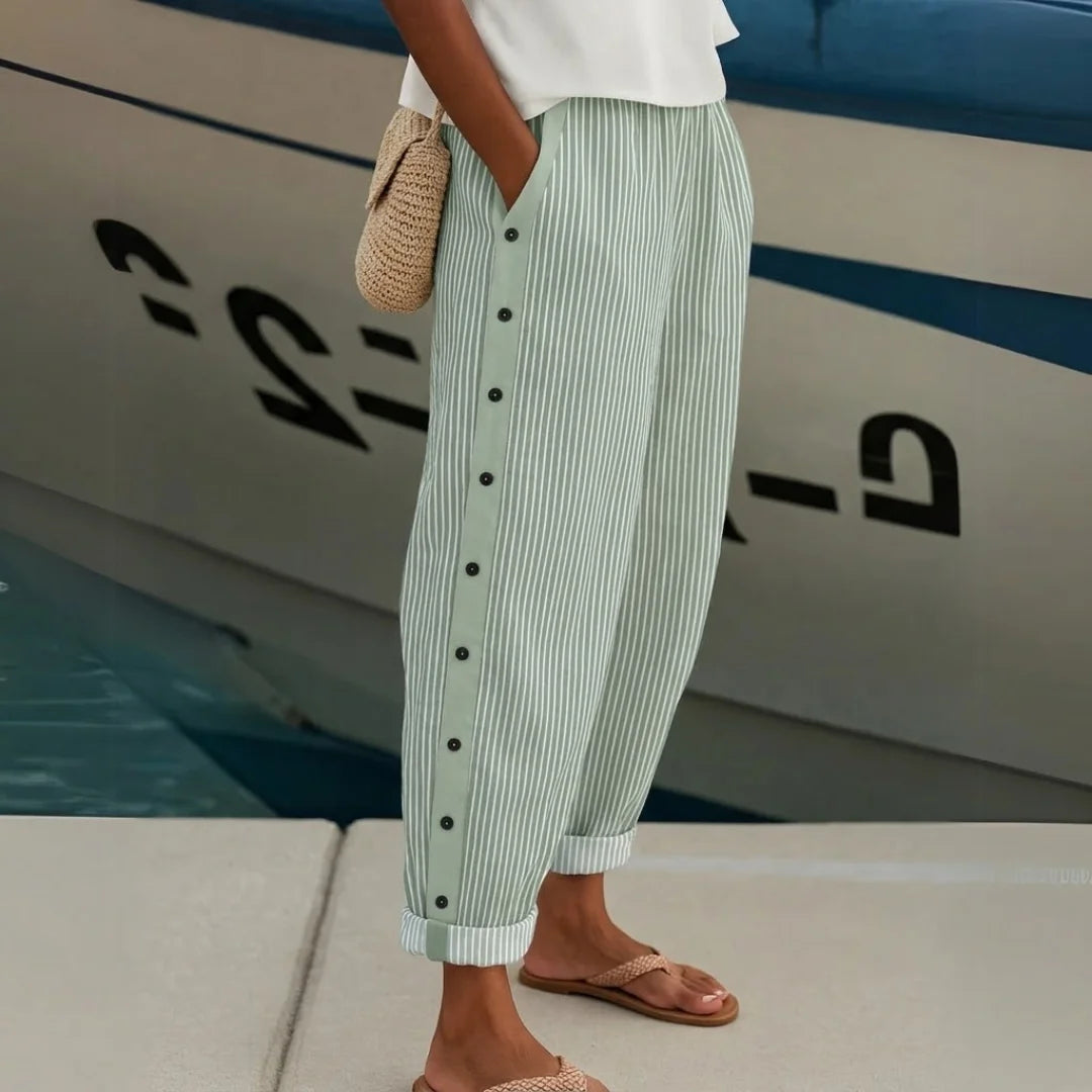 Jillian | Women's High-Waisted Striped Pant, Casual