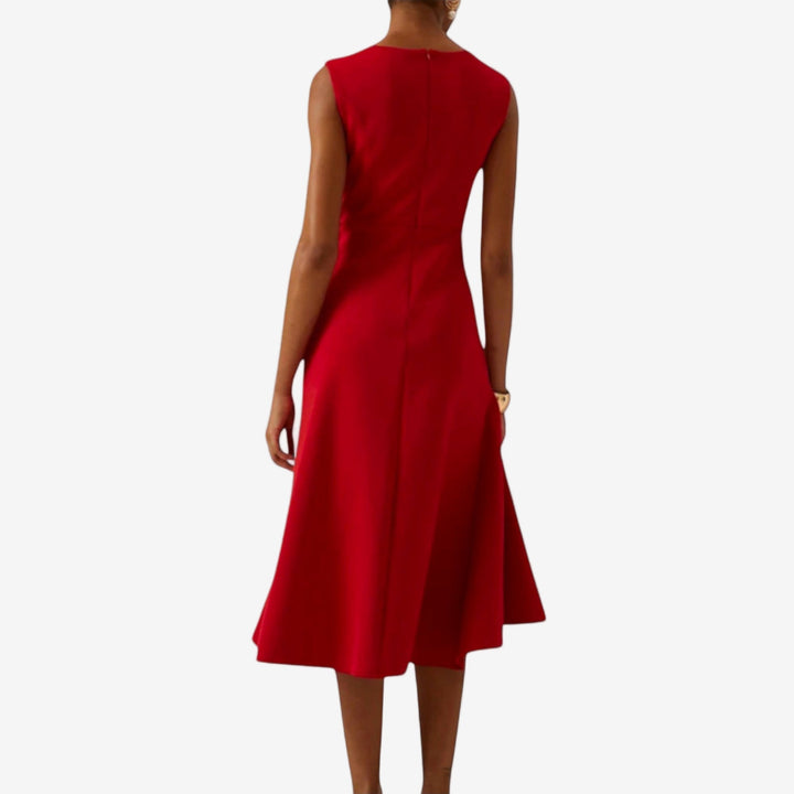 Manuela | Women's Satin Midi Dress, Modern Design
