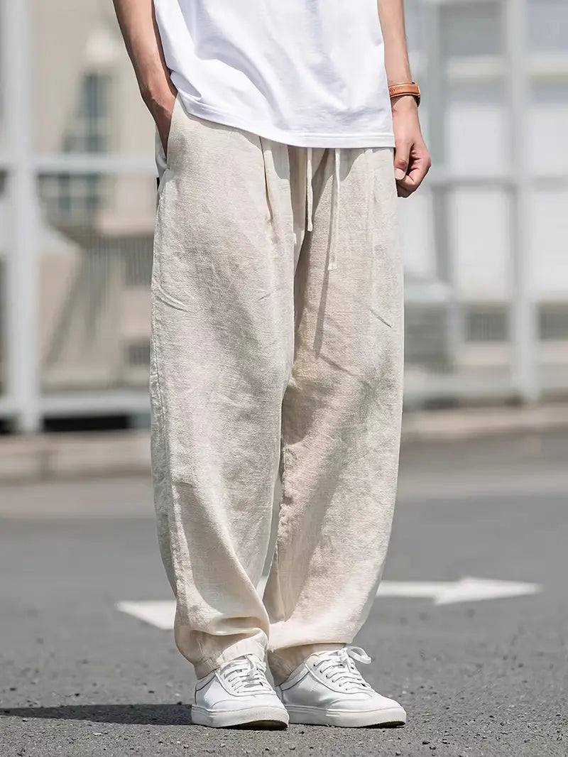 Casual Baggy Summer Linen Trousers