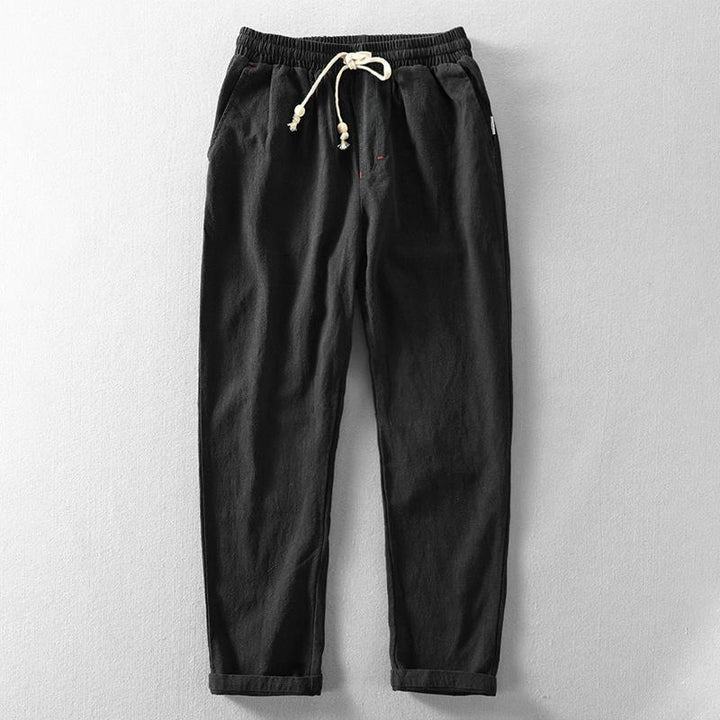 Men's Casual Lightweight Cotton Linen Blend Trousers - Summer Wear