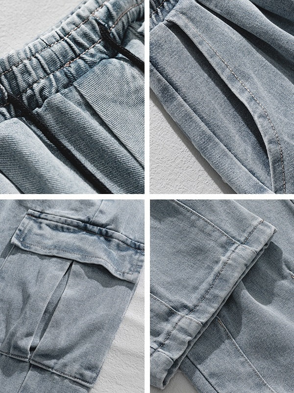Men's Casual Denim Cargo Jeans - Everyday Comfort